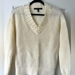 WHBM cream colored oversized sweater